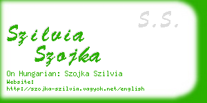 szilvia szojka business card